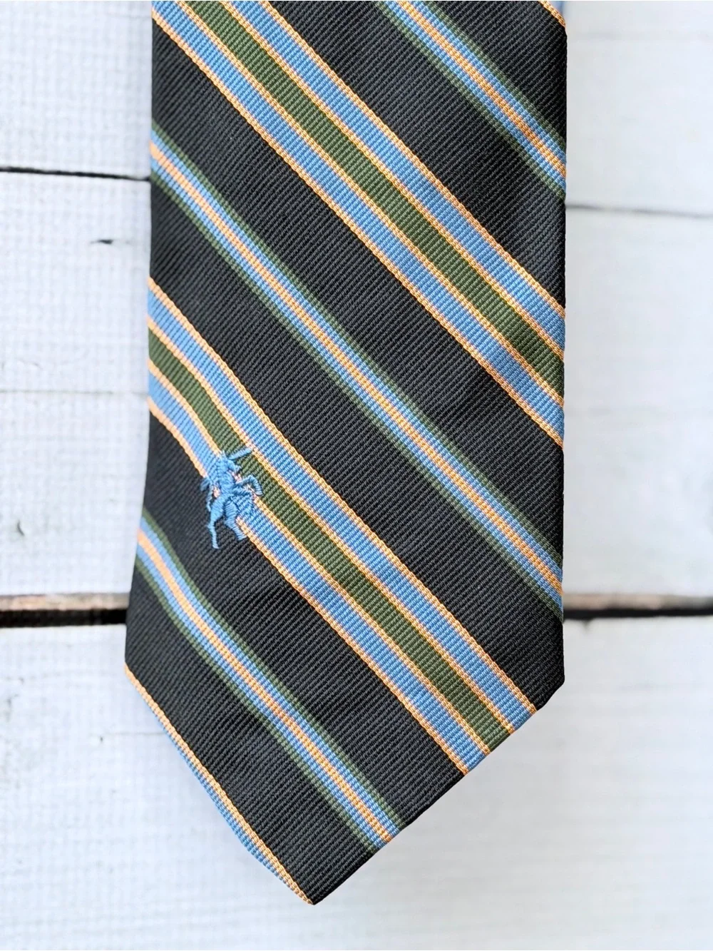 Vintage James Davis Memphis Regimental Repp Stripe Tie